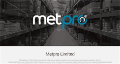 Desktop Screenshot of metpro.co.uk