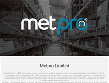 Tablet Screenshot of metpro.co.uk